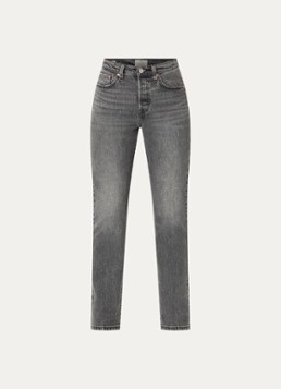 Levi's Dames 501 high waist slim fit jeans met gekleurde wassing in de kleur Donkergrijs