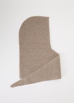 Becksöndergaard Dames Tie sjaal met capuchon van wol in de kleur Donkerbeige, maat: ONE SIZE
