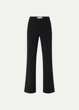 Expresso Dames High waist bootcut fit pantalon van travelstof in de kleur Zwart