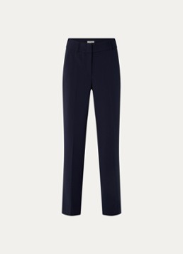 Expresso Dames High waist straight fit pantalon met steekzakken in de kleur Donkerblauw