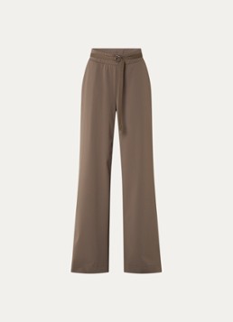 Expresso Dames High waist wide fit pantalon met steekzakken in de kleur Zand