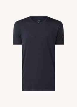 Armani Heren T-shirt met ronde hals in de kleur Donkerblauw