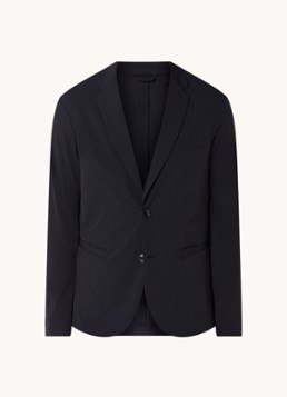Armani Heren Regular fit colbert met paspelzakken in de kleur Donkerblauw