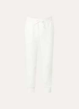 Armani Heren Tapered fit joggingbroek met steekzakken in de kleur Gebroken wit
