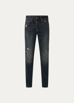 Armani Heren Slim fit jeans met donkere wassing in de kleur Petrol