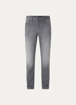 Armani Heren Slim fit jeans met gekleurde wassing en steekzakken in de kleur Grijs