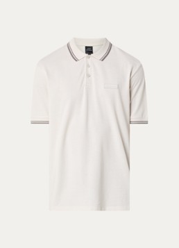 Armani Heren Regular fit polo met logo in de kleur Creme
