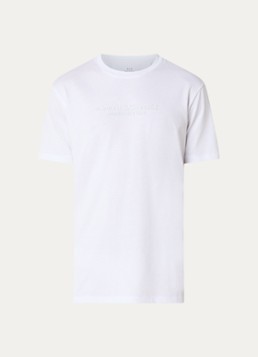 Armani Heren T-shirt met logoprint in de kleur Wit