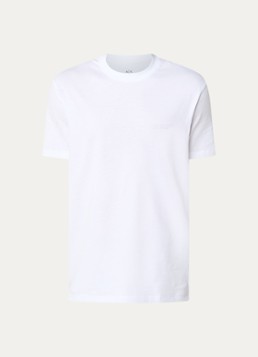 Armani Heren T-shirt met logo in de kleur Wit