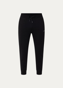 Armani Heren High waist tapered fit joggingbroek met steekzakken in de kleur Zwart