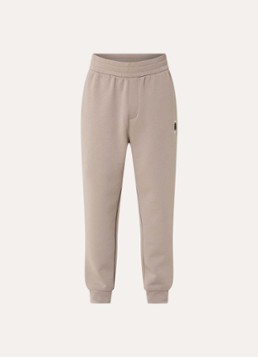 Armani Heren Tapered fit joggingbroek met logo en steekzakken in de kleur Zand