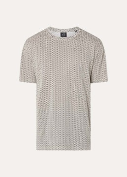 Armani Heren T-shirt met print in de kleur Lichtgrijs