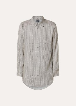 Armani Heren Regular fit overhemd met grafische print in de kleur Creme