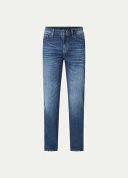 Armani Heren Slim fit jeans met donkere wassing in de kleur Indigo