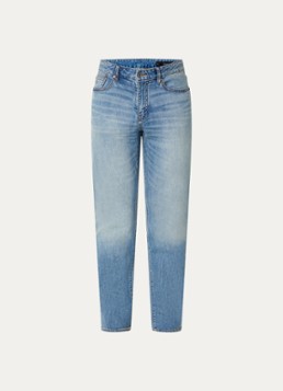 Armani Heren Slim fit jeans met lichte wassing in de kleur Indigo