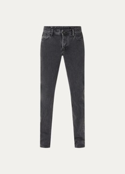 Armani Heren Slim fit jeans met medium wassing in de kleur Donkergrijs