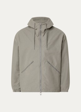 Armani Heren Jack met capuchon en ritszakken in de kleur Grijs