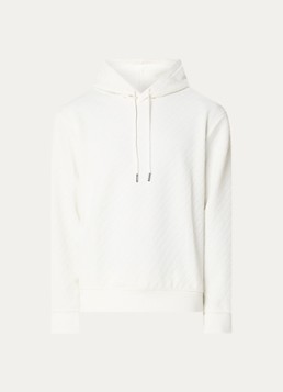 Armani Heren Hoodie met logoprint in de kleur Wit