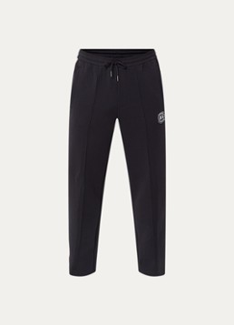 Armani Heren Straight fit joggingsbroek met logoborduring en steekzakken in de kleur Donkerblauw