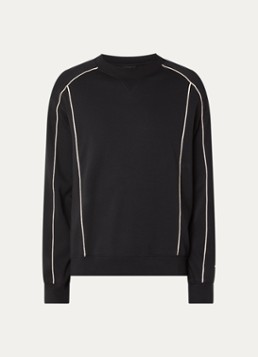 Armani Heren Sweater met logo in de kleur Zwart