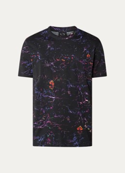 Armani Heren T-shirt met print in de kleur Zwart
