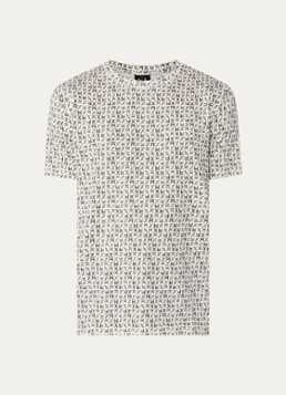 Armani Heren T-shirt met logoprint in de kleur Wit