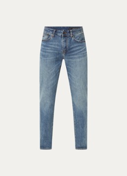 Armani Heren Slim fit jeans met medium wassing in de kleur MEDIUM BLUE DENIM-MB002