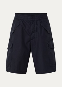 Armani Heren Straight fit korte broek met steekzakken in de kleur Donkerblauw