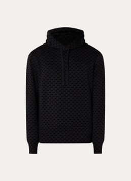 Armani Heren Hoodie met logoprint in de kleur Zwart