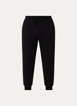 Armani Heren Tapered fit joggingbroek met logo in de kleur Zwart