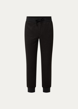 Armani Heren Tapered fit joggingbroek met structuur in de kleur Zwart