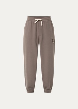 Armani Heren Tapered fit joggingbroek met logo in de kleur Lichtbruin