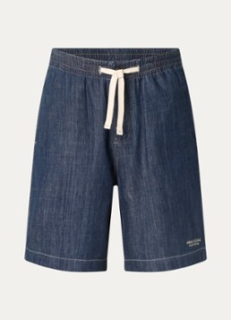 Armani Heren Wide fit korte broek van denim met steekzakken in de kleur Indigo