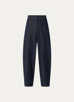 Armani Heren Wide leg jeans met donkere wassing in de kleur Indigo