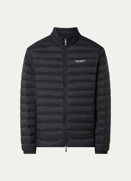 Armani Heren Gewatteerd jack met steekzakken in de kleur Zwart