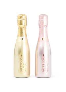 Bottega Vino Dei Poeti Piccolo Gold & Pink Prosecco in geschenkset 2 x 200 ml Goud - Deal