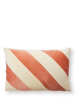 HKliving Striped Velvet sierkussen 40 x 60 cm Zalmroze - Deal