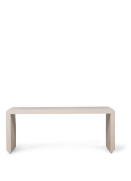 HKliving Slatted bankje 38 x 96 x 43 cm Beige - Deal