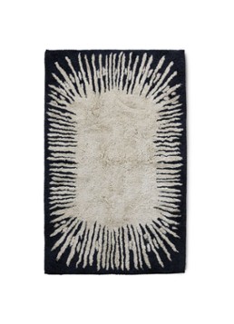 HKliving Monochrome badmat 75 x 120 cm Zwart - Deal