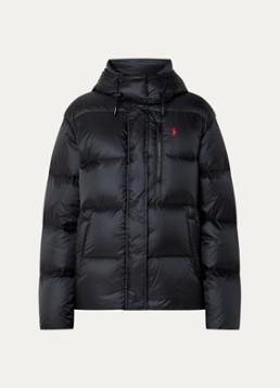 Ralph Lauren Dames Puffer jack met donsvulling en afneembare capuchon in de kleur Zwart, maat: M
