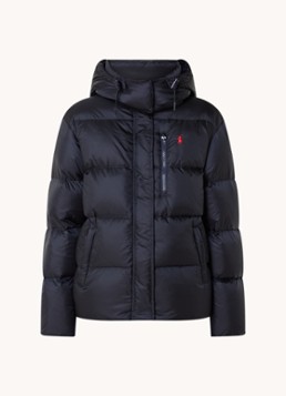 Ralph Lauren Dames Puffer jack met donsvulling en afneembare capuchon in de kleur Donkerblauw, maat: XL