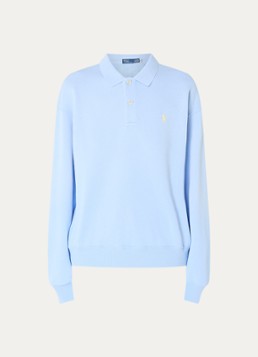 Ralph Lauren Dames Sweater met logoprint in de kleur Lichtblauw, maat: XS