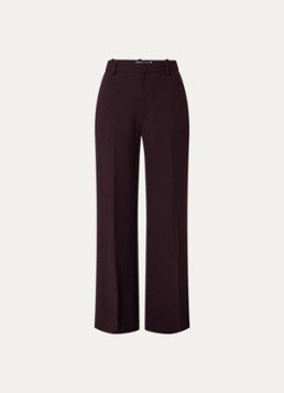 Ralph Lauren Dames High waist flared fit pantalon van wol met steekzakken in de kleur Bordeauxrood, maat: 36