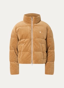 Ralph Lauren Dames Puffer jack met donsvulling en afneembare capuchon in de kleur Oranje, maat: M
