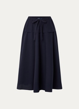Ralph Lauren Dames Maxi A-lijn rok van canvas in de kleur Donkerblauw, maat: M