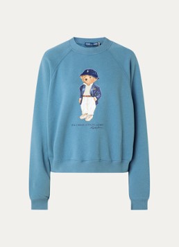 Ralph Lauren Dames Sweater met logoprint in de kleur Staalblauw, maat: XS