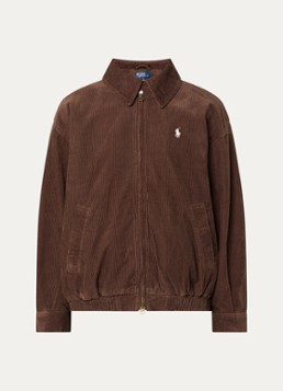 Ralph Lauren Dames Bomberjack van corduroy met logoborduring in de kleur Roodbruin, maat: S