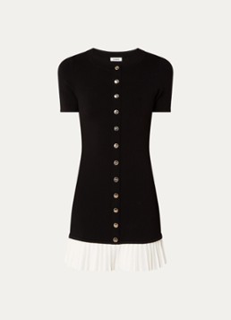 Sandro Dames Mini jurk met plooidetail in de kleur Zwart
