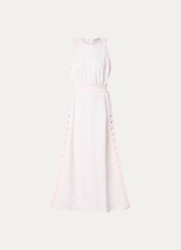 Sandro Dames Maxi jurk met cut-out detail in de kleur Lichtroze