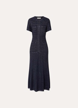 Sandro Dames Midi blousejurk met strass in de kleur Blauw